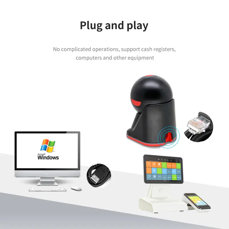 قارئ باركود مكتبي syble XB-8505 4 